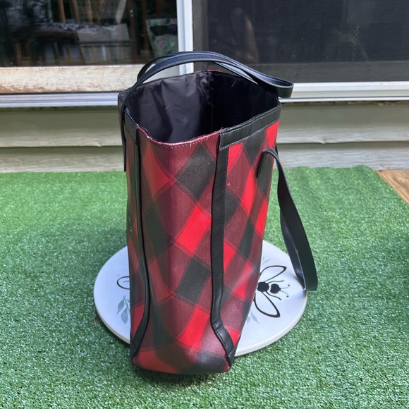 Victoria’s Secret Black Red BUFFALO Plaid Weekender Tote Bag. - Picture 4 of 17